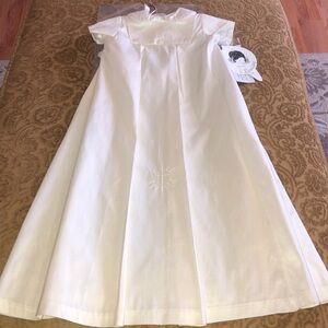Sarah Louise Boys/Unisex Ivory Silk Christening Gown